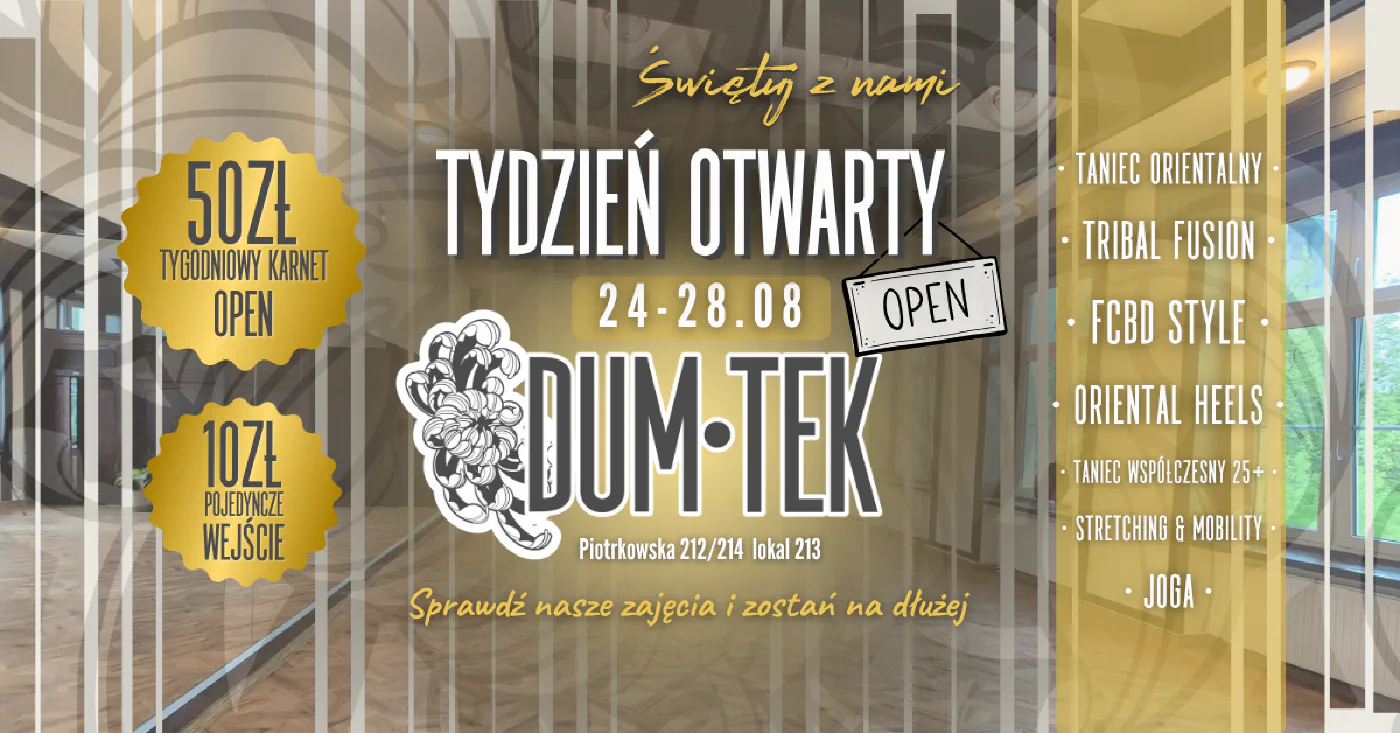 Tydzień otwarty 24-28 sierpnia - baner
